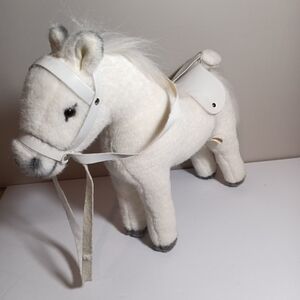 GOTZ Pottery Barn Kids White Horse Plush Horse 13" Stuffed Animal American Girl